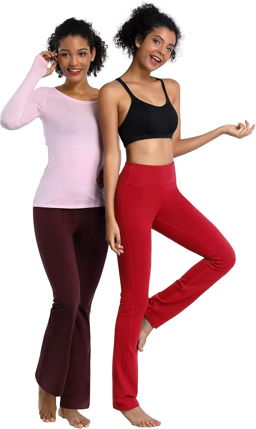 BUBBLELIME 29"/31"/33"/35"/37" Women's High Waist Straight Leg Yoga Pants Tummy Control Workout Pants with Pockets