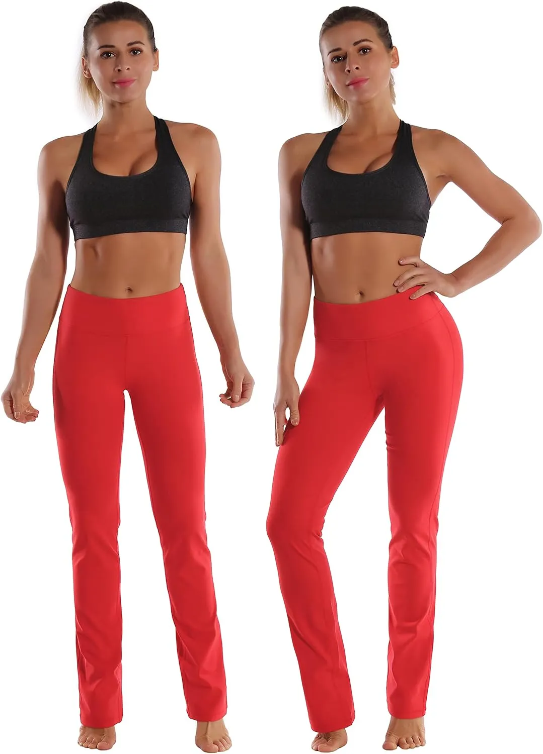BUBBLELIME 29"/31"/33"/35"/37" Women's High Waist Straight Leg Yoga Pants Tummy Control Workout Pants with Pockets