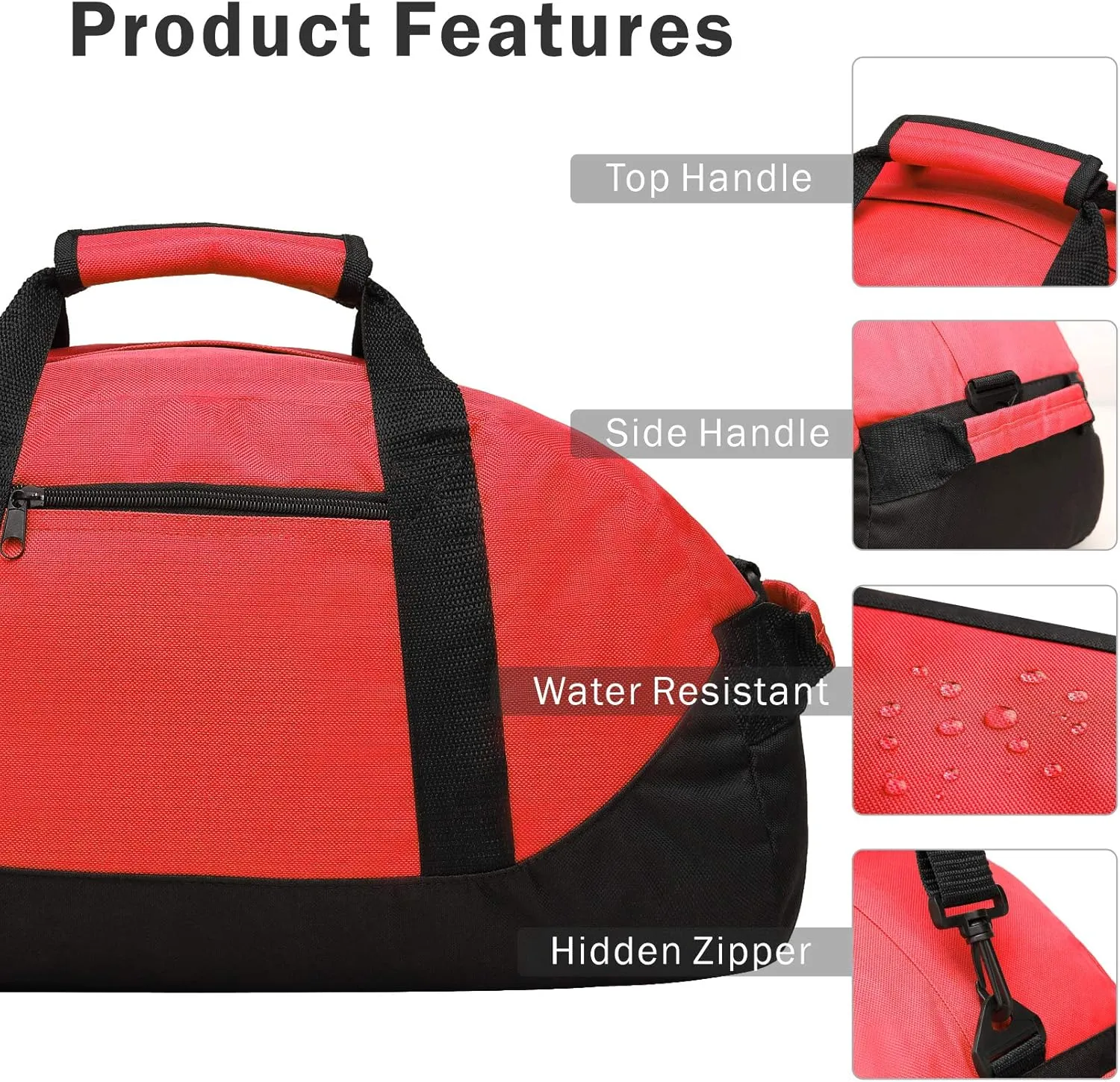 BuyAgain Duffle Bag, 18" Travel Carry On Sport Duffel Gym Bag with Top Handle For men Or Women