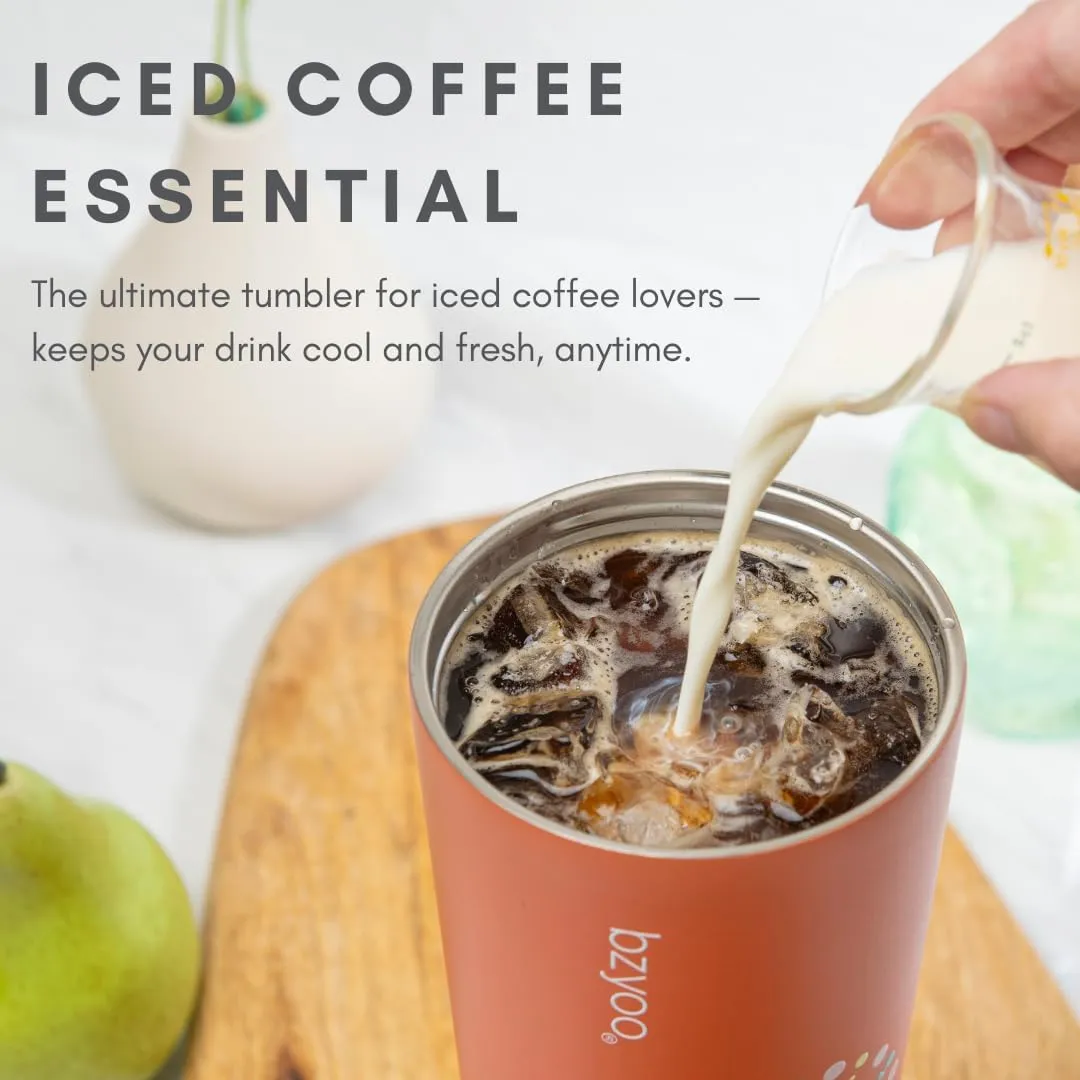 bzyoo SUP Double Wall Vacuum Insulated Tumbler with Straw and Lid Stainless Steel Water Bottle Travel Mug Cup, Mother's Day Gifts Perfect for Ice Coffee or Tea (710ml) Color: Green Cyclone