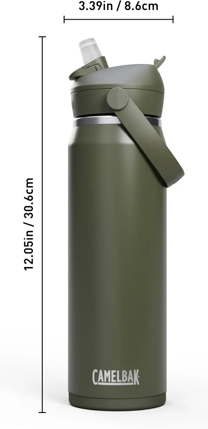 CamelBak Thrive Flip Straw Insulated Stainless Steel Water Bottle Moss, 25oz