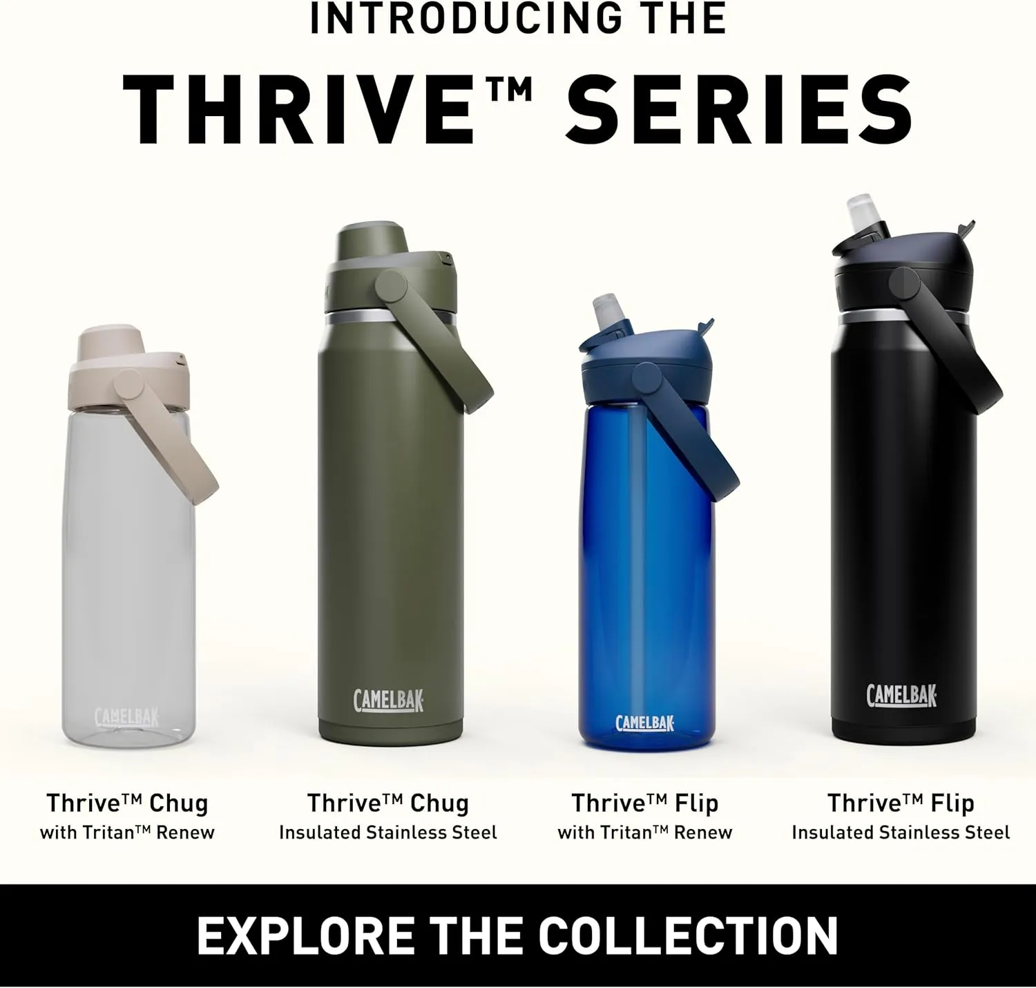 CamelBak Thrive Flip Straw Insulated Stainless Steel Water Bottle Moss, 25oz