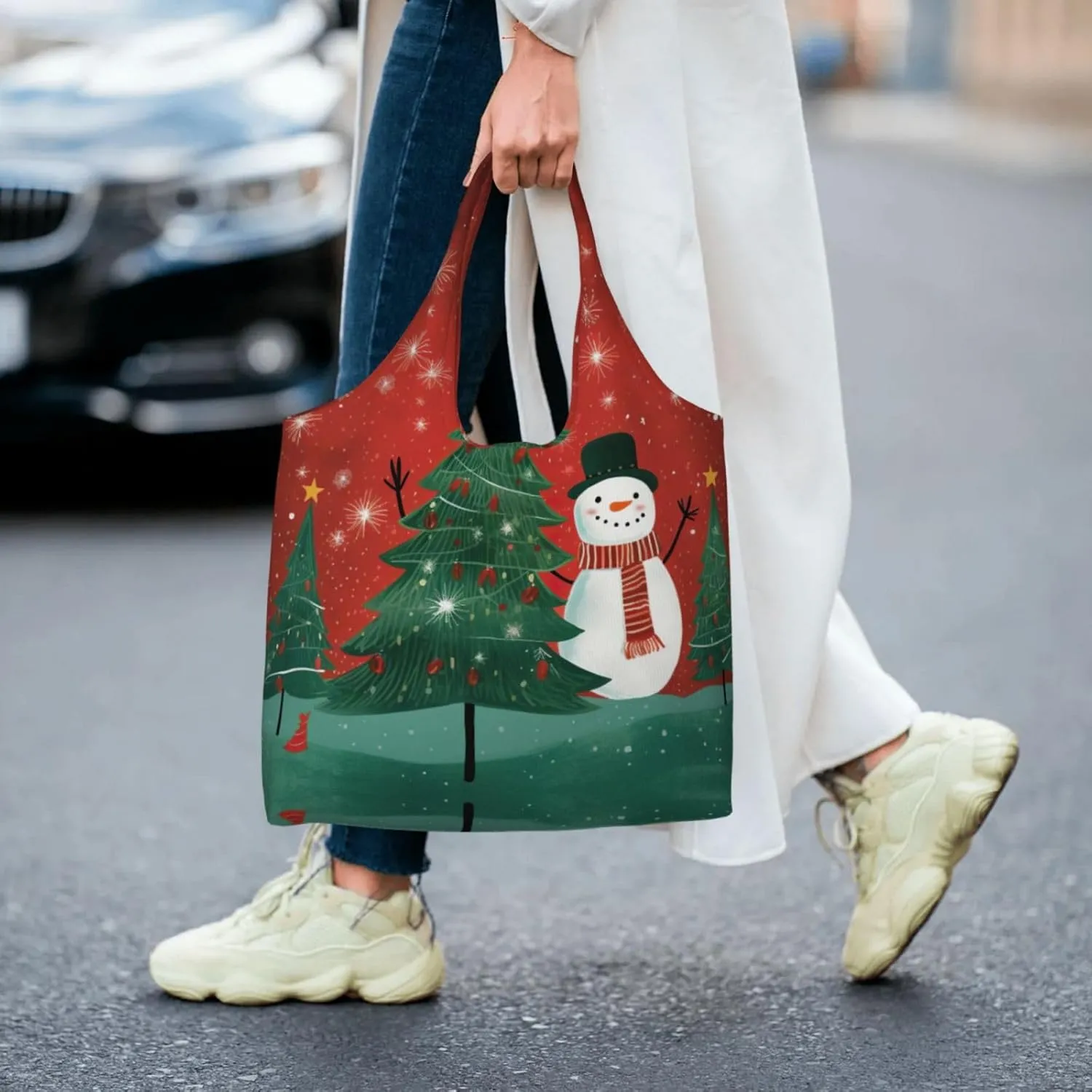 Canvas Aesthetic Tote Bag forBeach Bag Shopping BagsShoulder Bag Reusable Grocery Bags