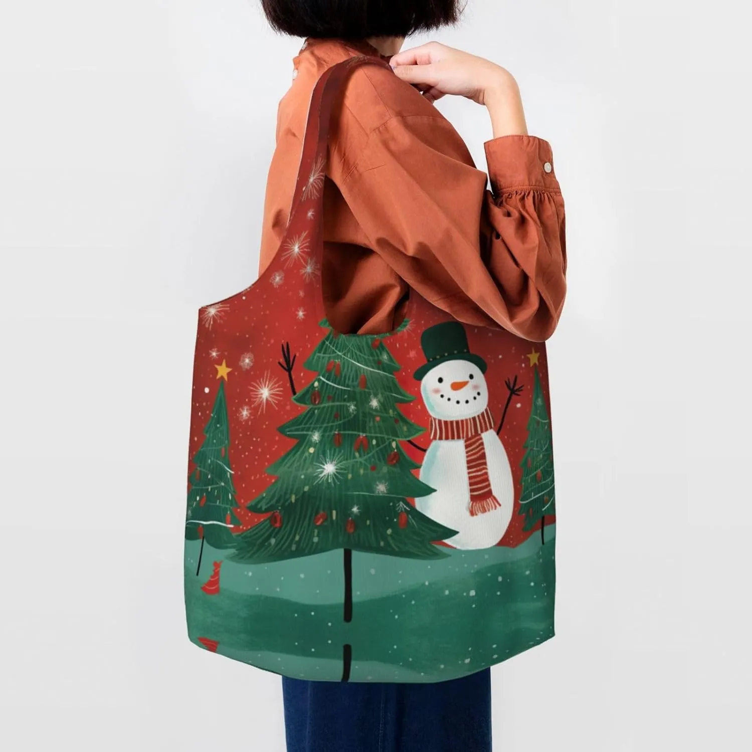 Canvas Aesthetic Tote Bag forBeach Bag Shopping BagsShoulder Bag Reusable Grocery Bags