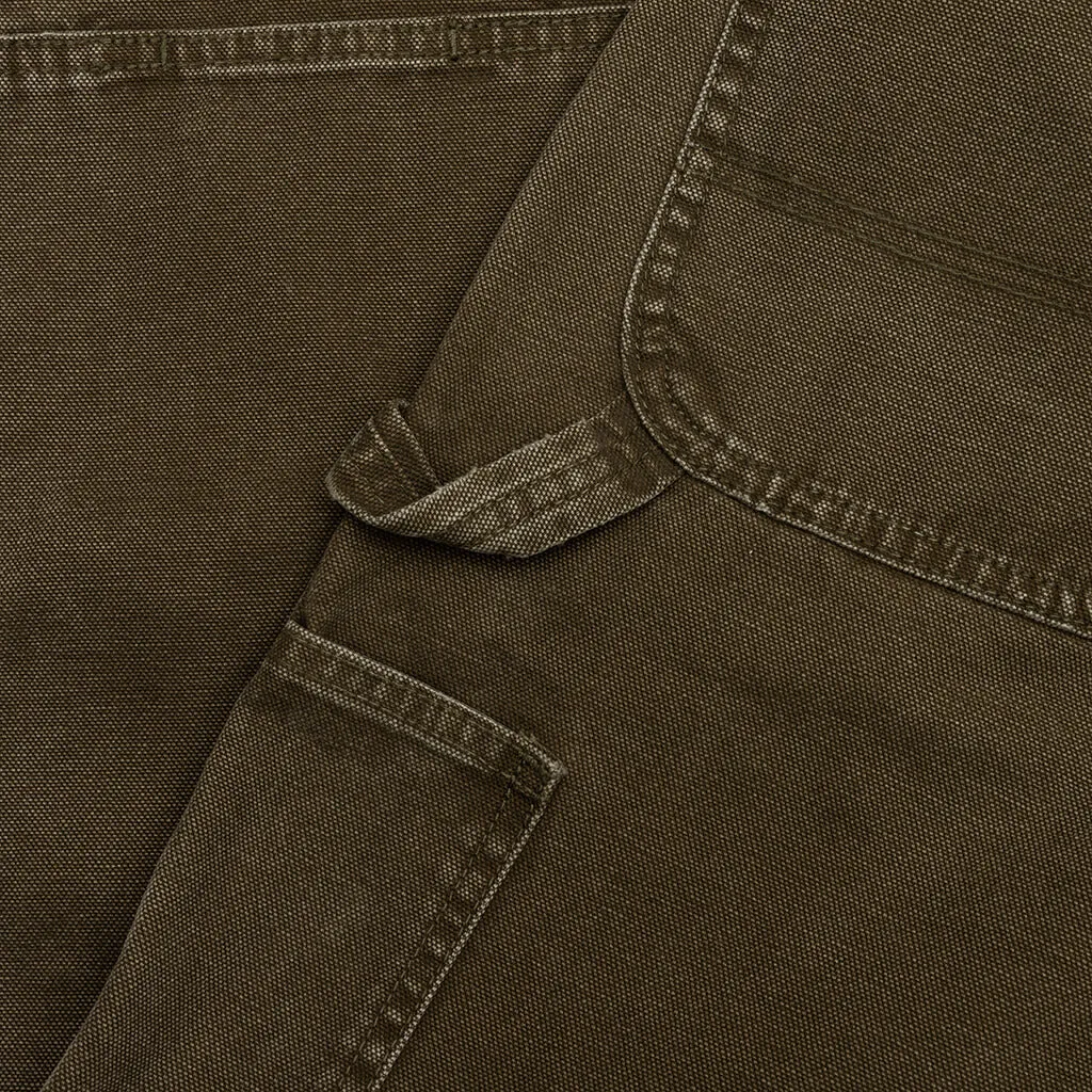 Canvas Double Knee Work Pant - Washed Moss Green