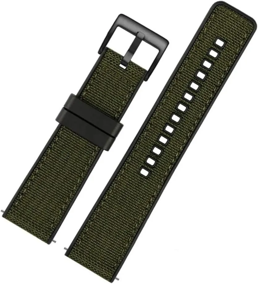 Canvas Nylon Rubber Strap 20mm 22mm 24mm Waterproof Watchband Quick Release Men Replacement Bracelet Band Watch Accessories