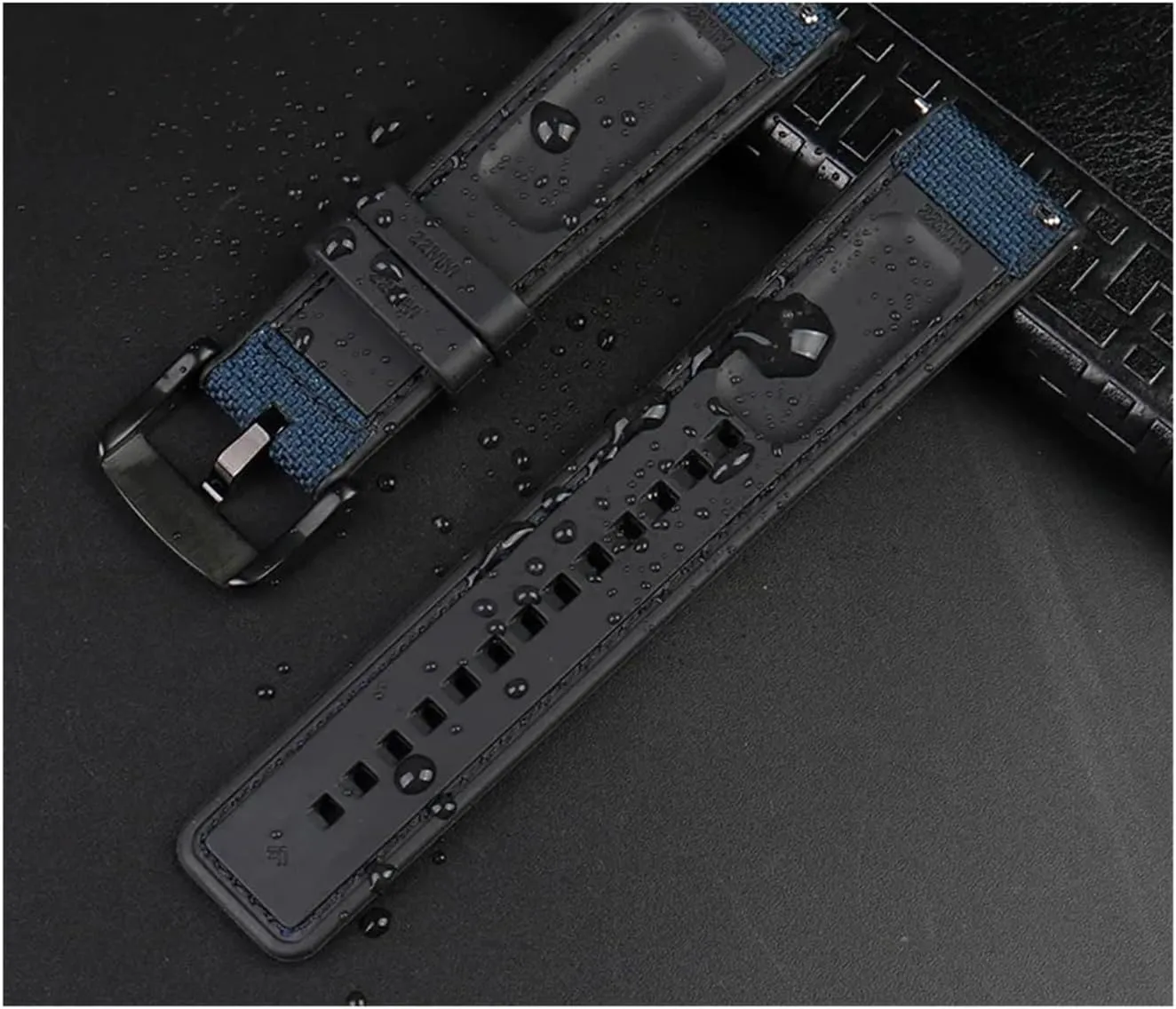 Canvas Nylon Rubber Strap 20mm 22mm 24mm Waterproof Watchband Quick Release Men Replacement Bracelet Band Watch Accessories