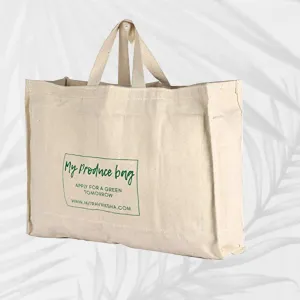 Canvas Shopping Bags Grocery Cotton with Pockets Heavy Duty