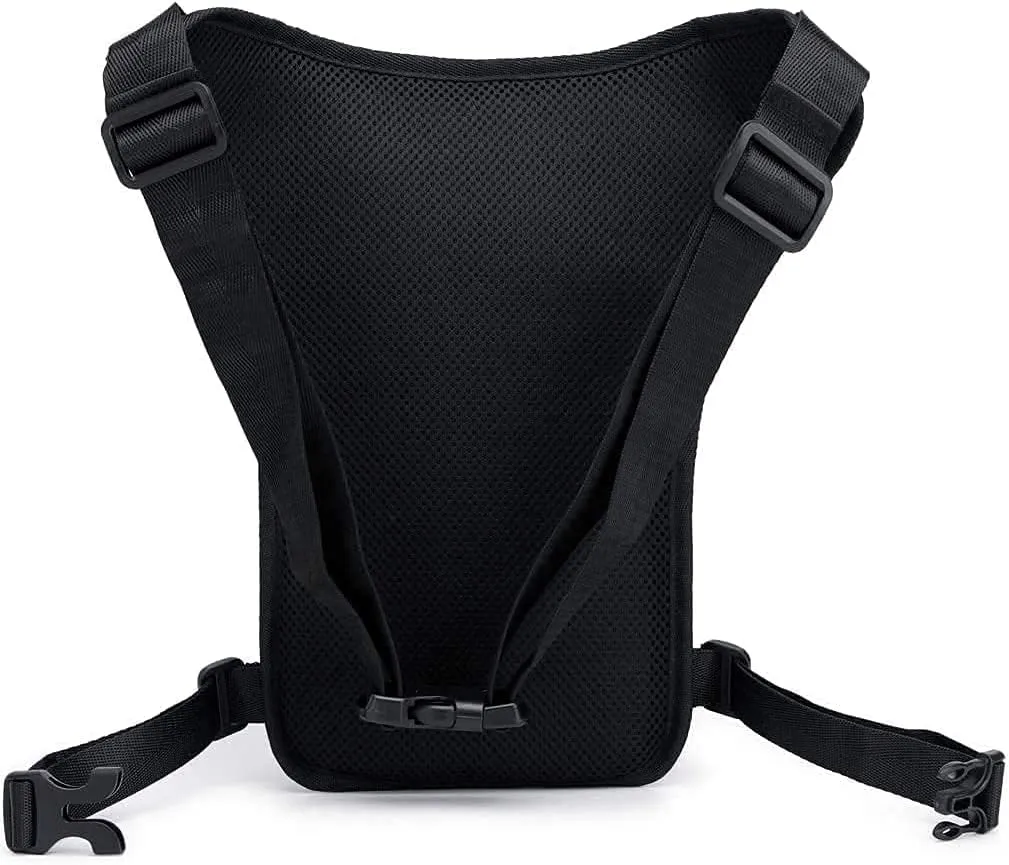 Canvas Tactical Military Waist Pack Pouch Outdoor Drop Leg Bag Waist Bag Fanny Packs Tactical Leg Bag Thigh Pouch Bag Crossbody Bag … 7-black*