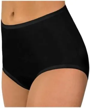 Carole Brand - Classic Nylon Panties For Women Full Cut, High Rise Briefs - Pack of 3 (New and Improved Fit)