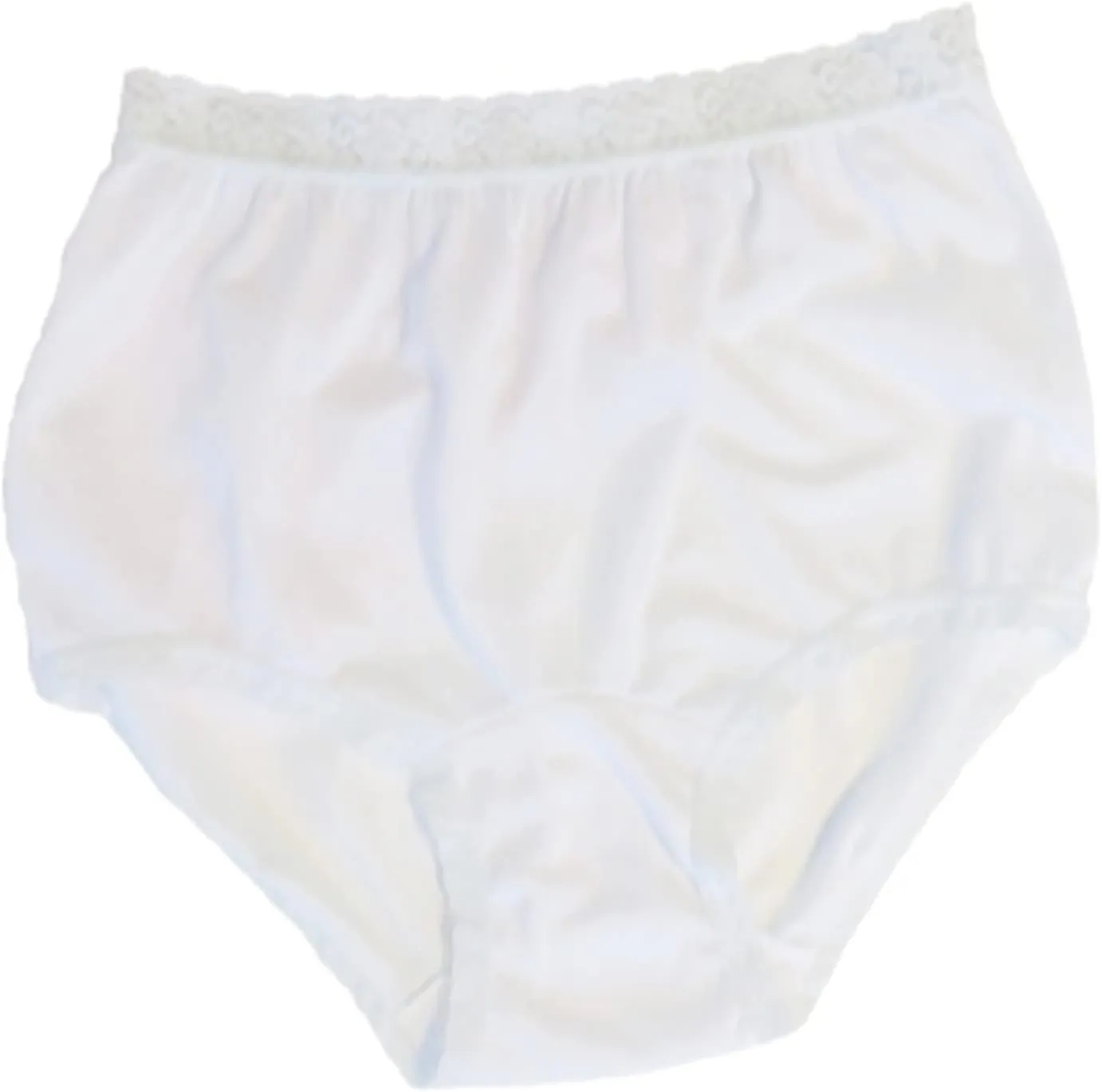 Carole Women's Nylon Lace Trim Panties Full Cut Briefs - Pack of 3