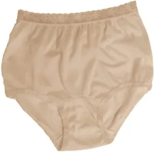 Carole Women's Nylon Lace Trim Panties Full Cut Briefs - Pack of 3