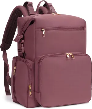 CEI-CEI Neoprene Diaper Bag Backpack with Changing Pad, Large Newborn Baby Maternity Bags Travel Tote with Insulated Pockets (Pink)