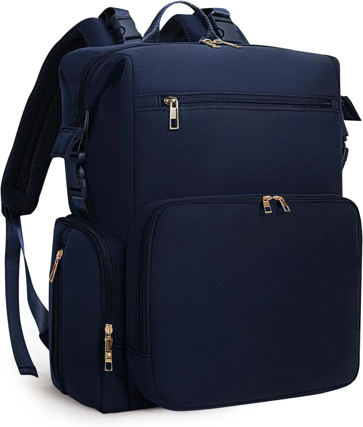 CEI-CEI Neoprene Diaper Bag Backpack with Insulated Pockets, Large Newborn Baby Maternity Bags Travel Tote with Changing Pad Mother‘s Day Gift (Dark Blue)