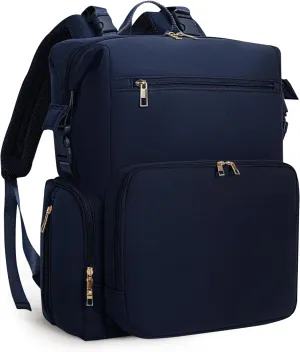 CEI-CEI Neoprene Diaper Bag Backpack with Insulated Pockets, Large Newborn Baby Maternity Bags Travel Tote with Changing Pad Mother‘s Day Gift (Dark Blue)