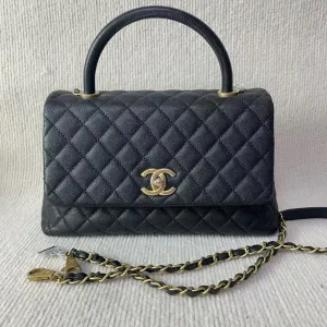 Chanel Coco Handle Bag H5012502 Black Quilted Leather Top Handle Bag