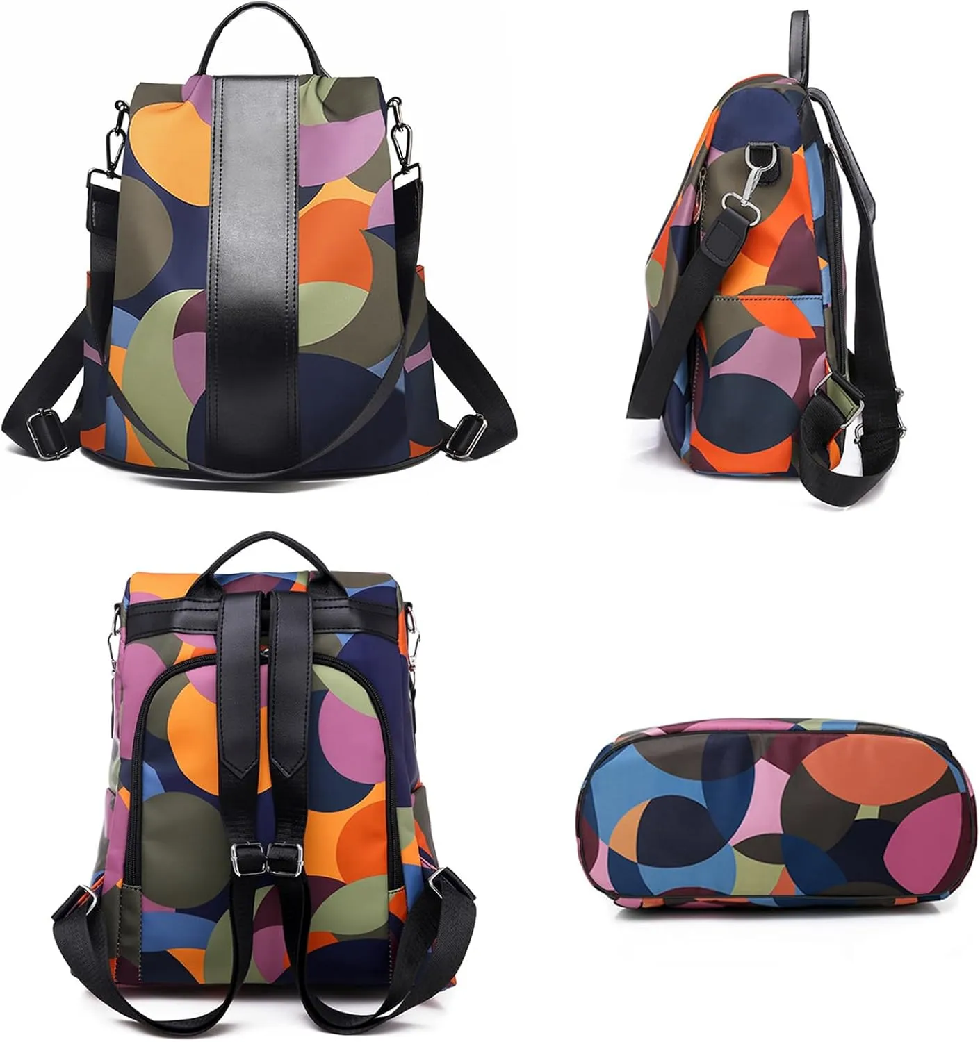 CHARMORE Women Backpack Purse Waterproof Nylon Anti-theft Rucksack Shoulder Bags