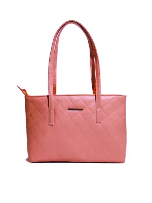 Check Design Leather Tote Bags