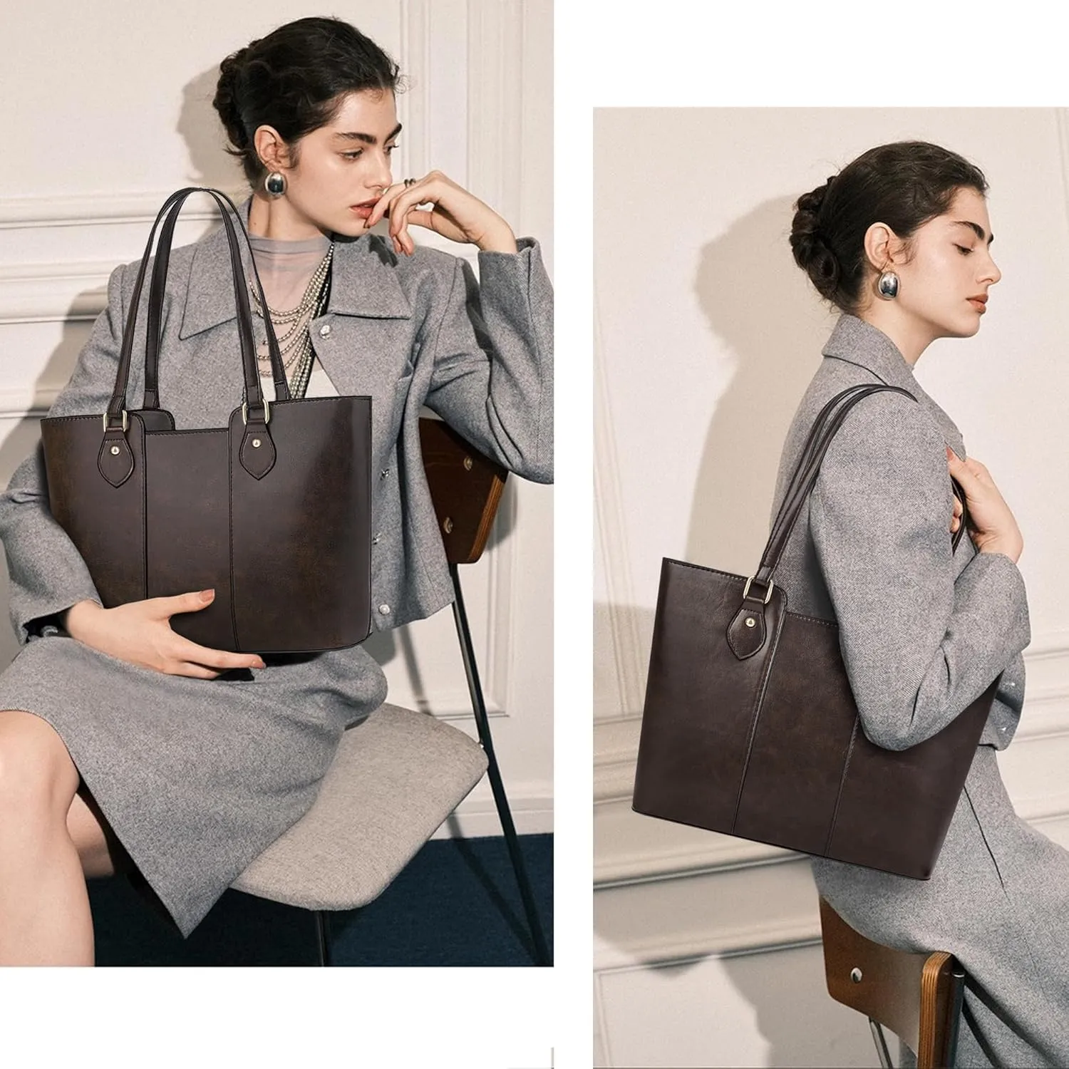 CHICAROUSAL Tote Bag for Women Large Handbags and Purses for Women PU Leather Womens Shoulder Bags