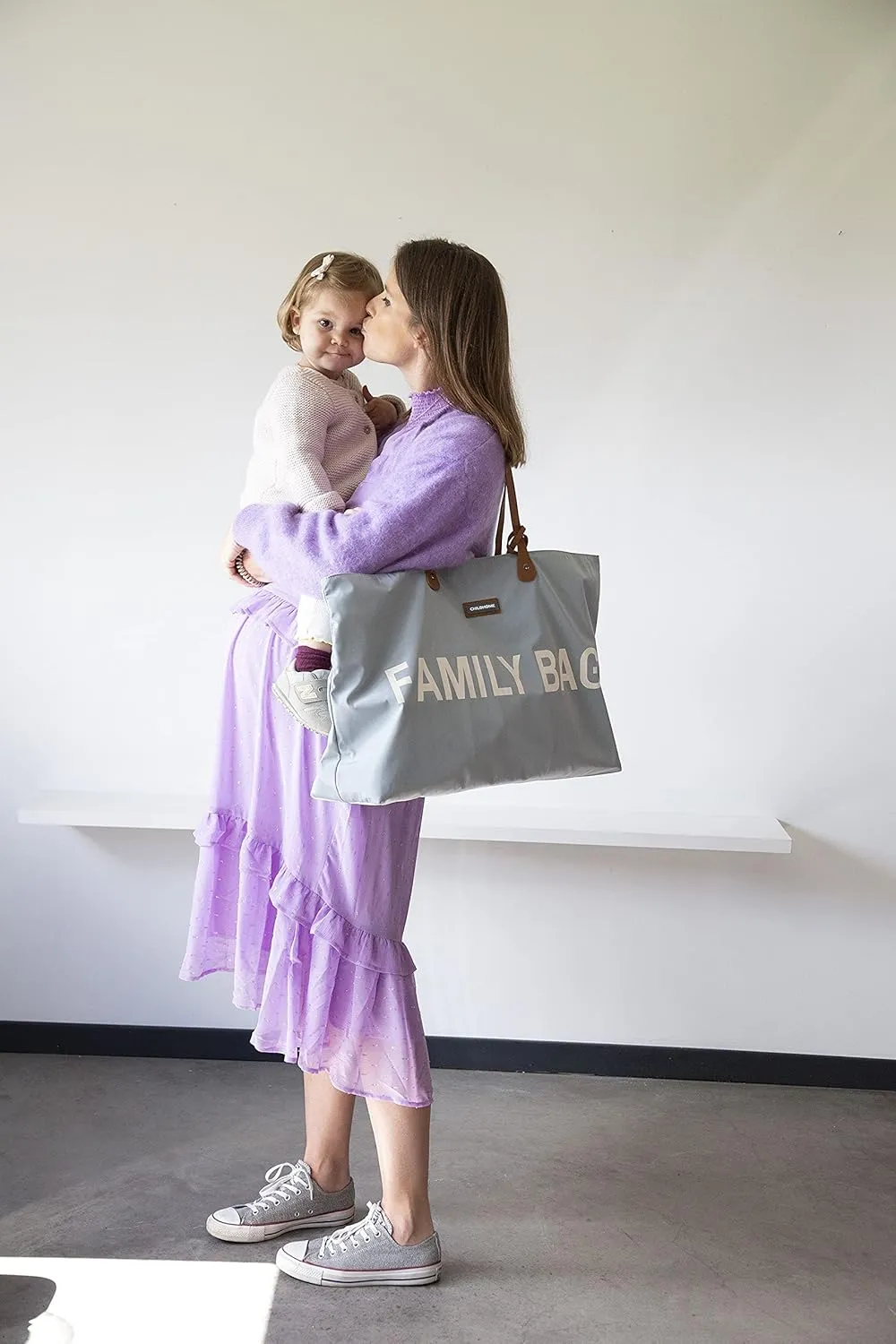 Childhome Family Bag, Grey/Ecru