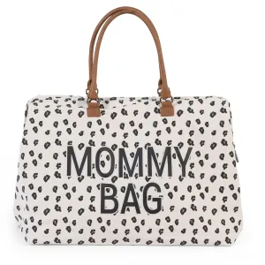 Childhome The Original Mommy Baby Travel Bag, Large Baby Diaper Bag, Hospital Bag, Tote Bag, Pregnancy Must Haves (Canvas Leopard)