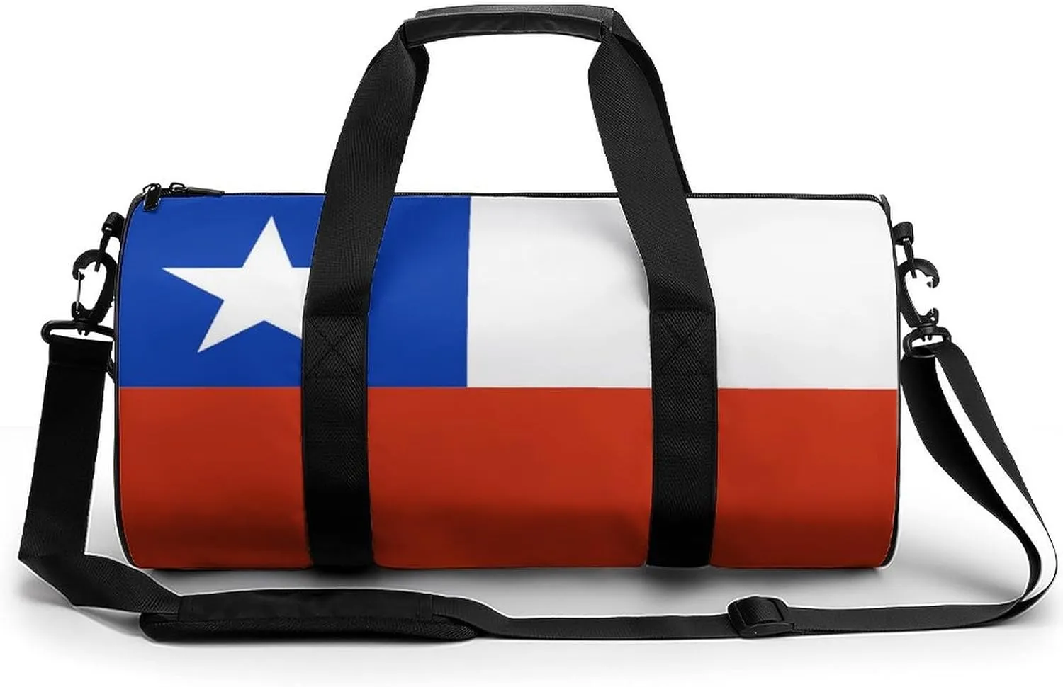 Chile Flag Sports Gym Bag for Boys Girls with Wet Pocket Travel Duffel Tote