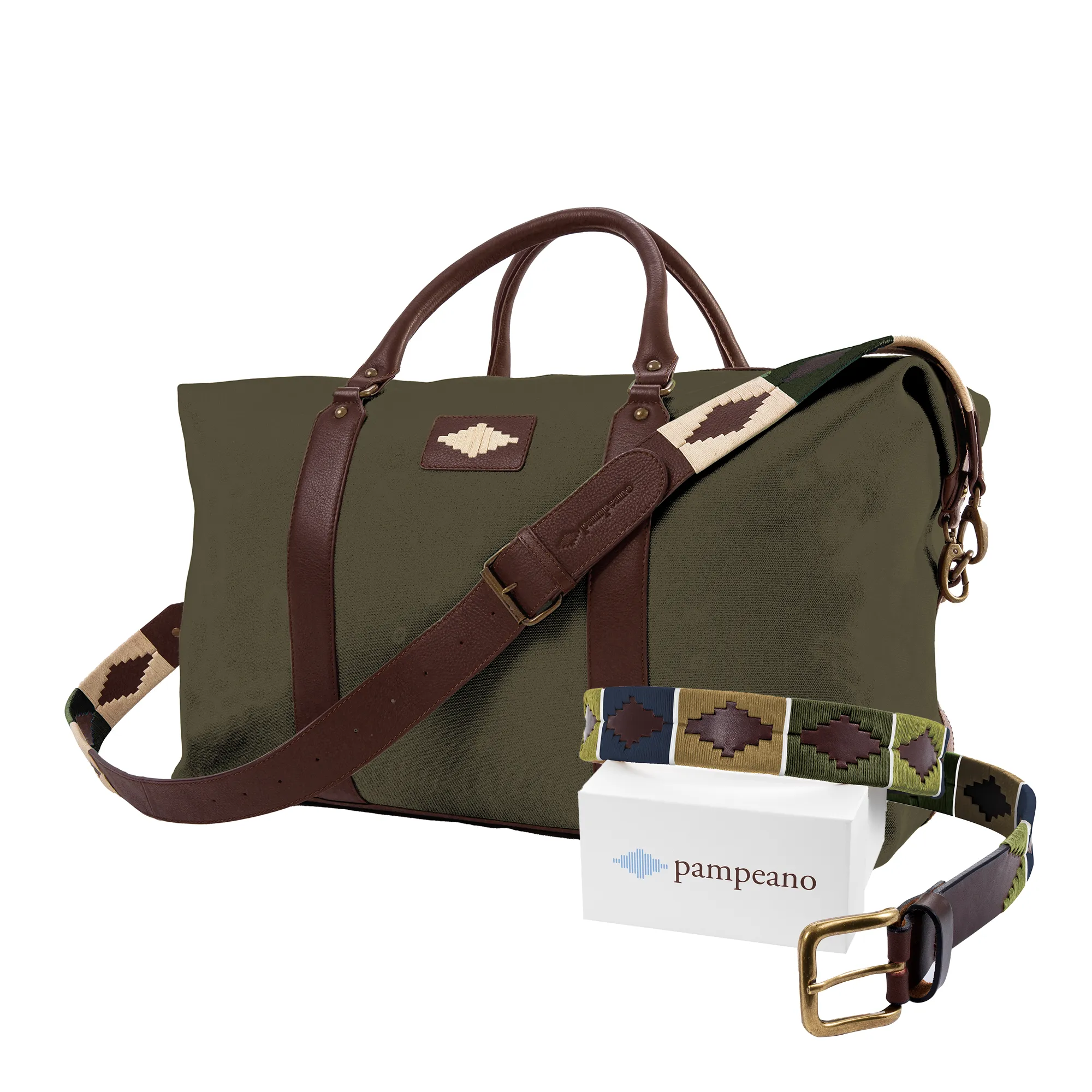 Choice of Any Leather pampeano Belt and Any Canvas Travel Bag - Gift Package