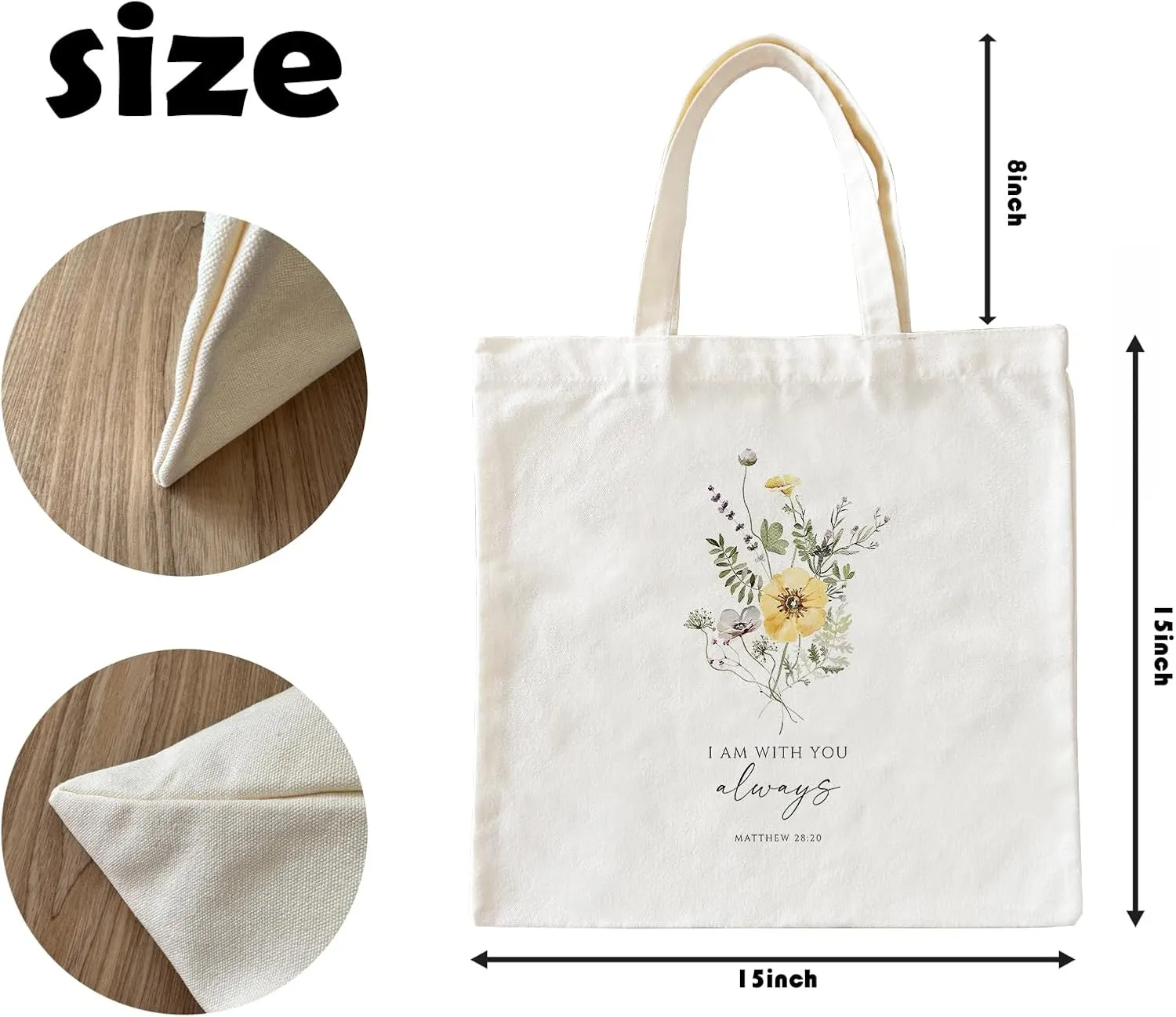 Christian Tote Bag, Christian tote Bag for Women, Bible tote bag, Bible Tote Bags for Women, Foral Tote Bag