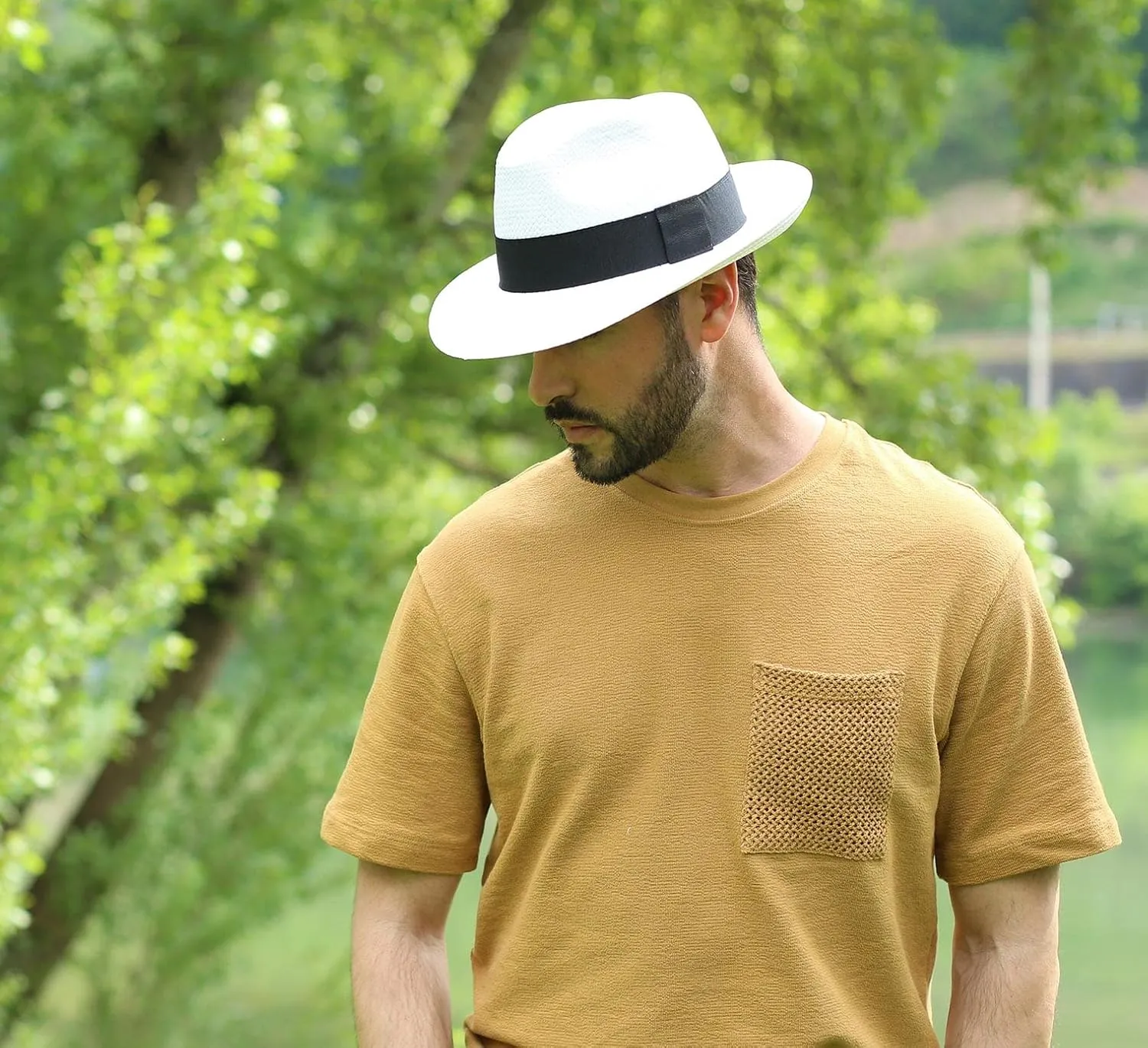 Classic Wide Straw Panama Hat