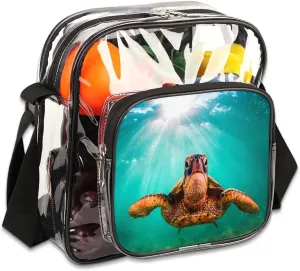 Clear Crossbody Bag Stadium Approved for Women and Men Transparent Messenger Shoulder Bag Clear Purse Bag
