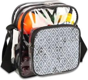 Clear Crossbody Bag Stadium Approved for Women and Men Transparent Messenger Shoulder Bag Clear Purse Bag
