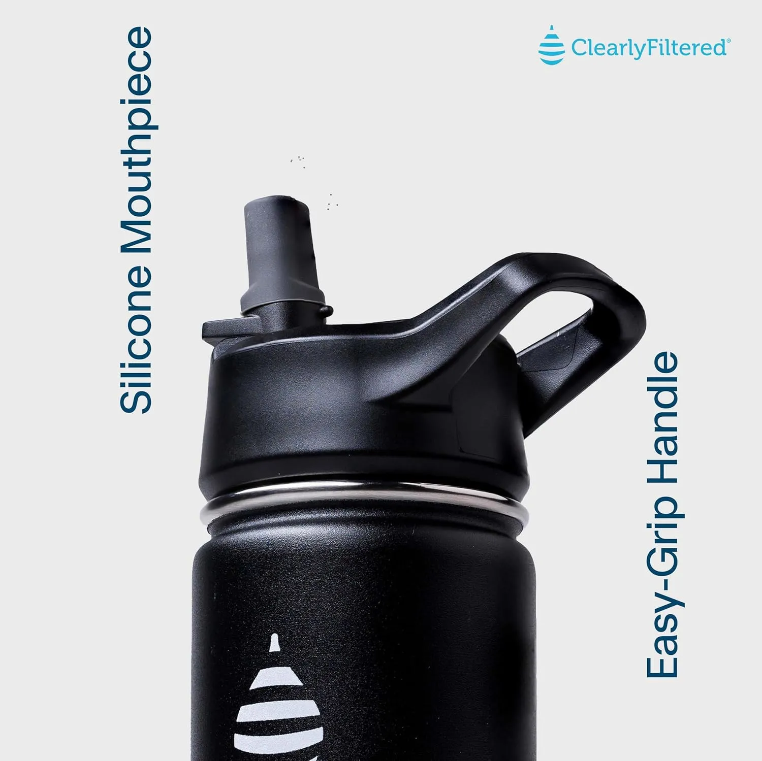 Clearly Filtered 32oz Water Bottle/Targets 220  Contaminants/Double-Wall Insulated Stainless Steel Filtered Water Bottle BPA/BPS-Free Phthalate-Free Filters Fluoride Lead Chlorine (Charcoal)