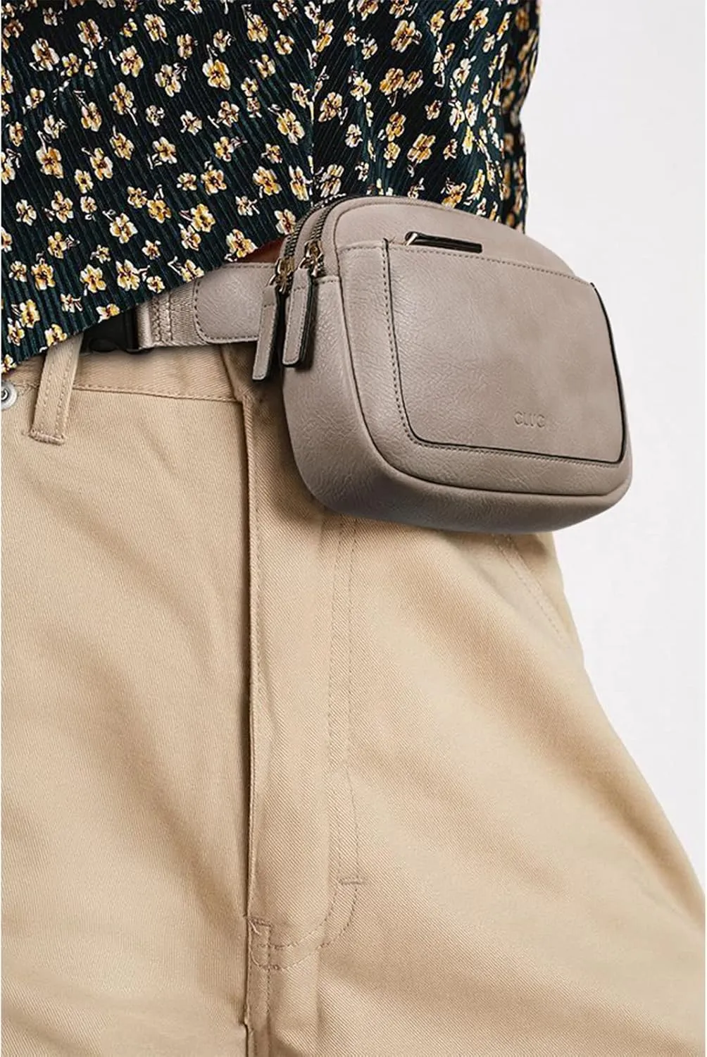 CLUCI Belt Bag for Women, Mini Everywhere Crossbody Waist Bag Adjustable Strap, Vegan Leather Women's Fanny Pack