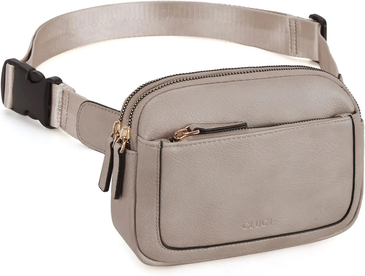 CLUCI Belt Bag for Women, Mini Everywhere Crossbody Waist Bag Adjustable Strap, Vegan Leather Women's Fanny Pack