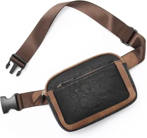 CLUCI Belt Bag for Women, Mini Everywhere Crossbody Waist Bag Adjustable Strap, Vegan Leather Women's Fanny Pack