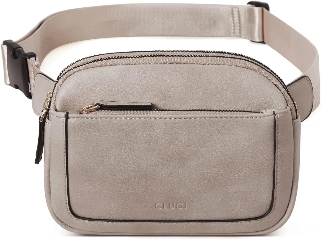 CLUCI Belt Bag for Women, Mini Everywhere Crossbody Waist Bag Adjustable Strap, Vegan Leather Women's Fanny Pack