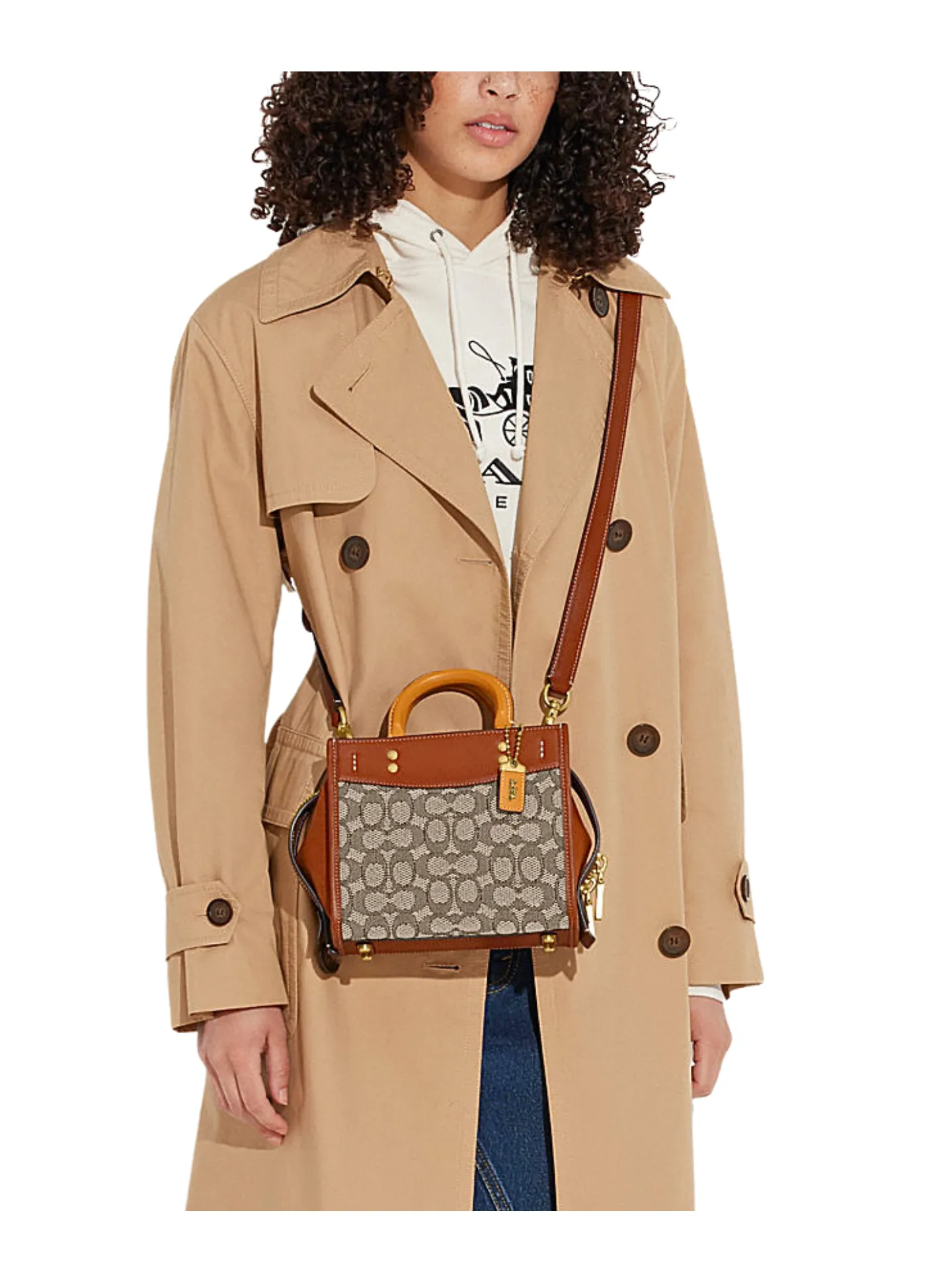 Coach Rogue 20 In Signature Textile Jacquard Cocoa Burnished Amber