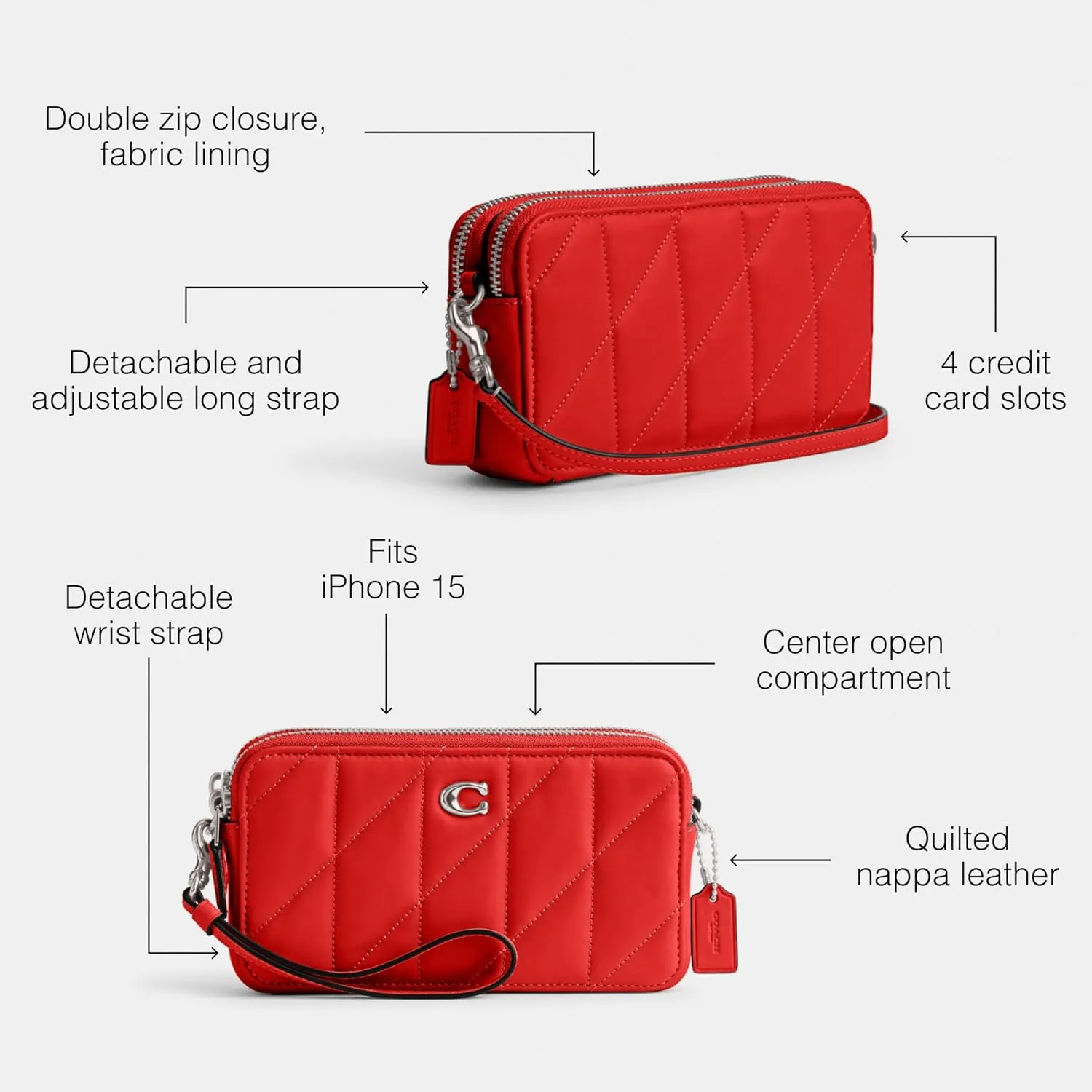 Coach Women's Quilted Pillow Leather Kira Crossbody Bag