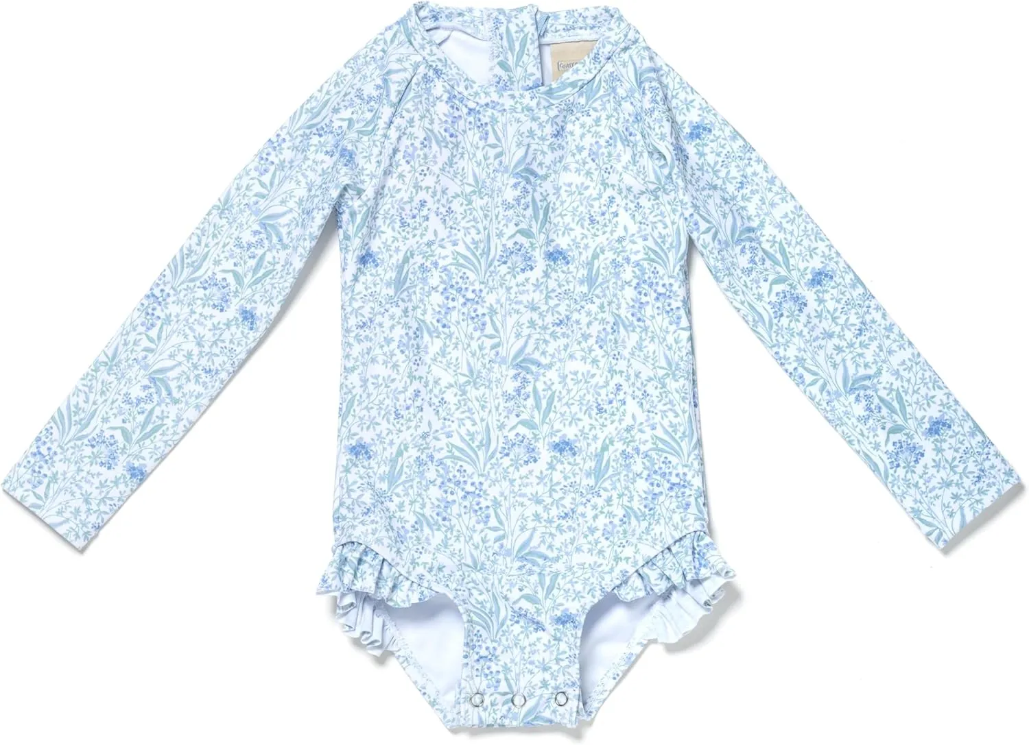 Coast & Crest Baby and Toddler Girl Long Sleeve Rash Guard One Piece Swimsuit