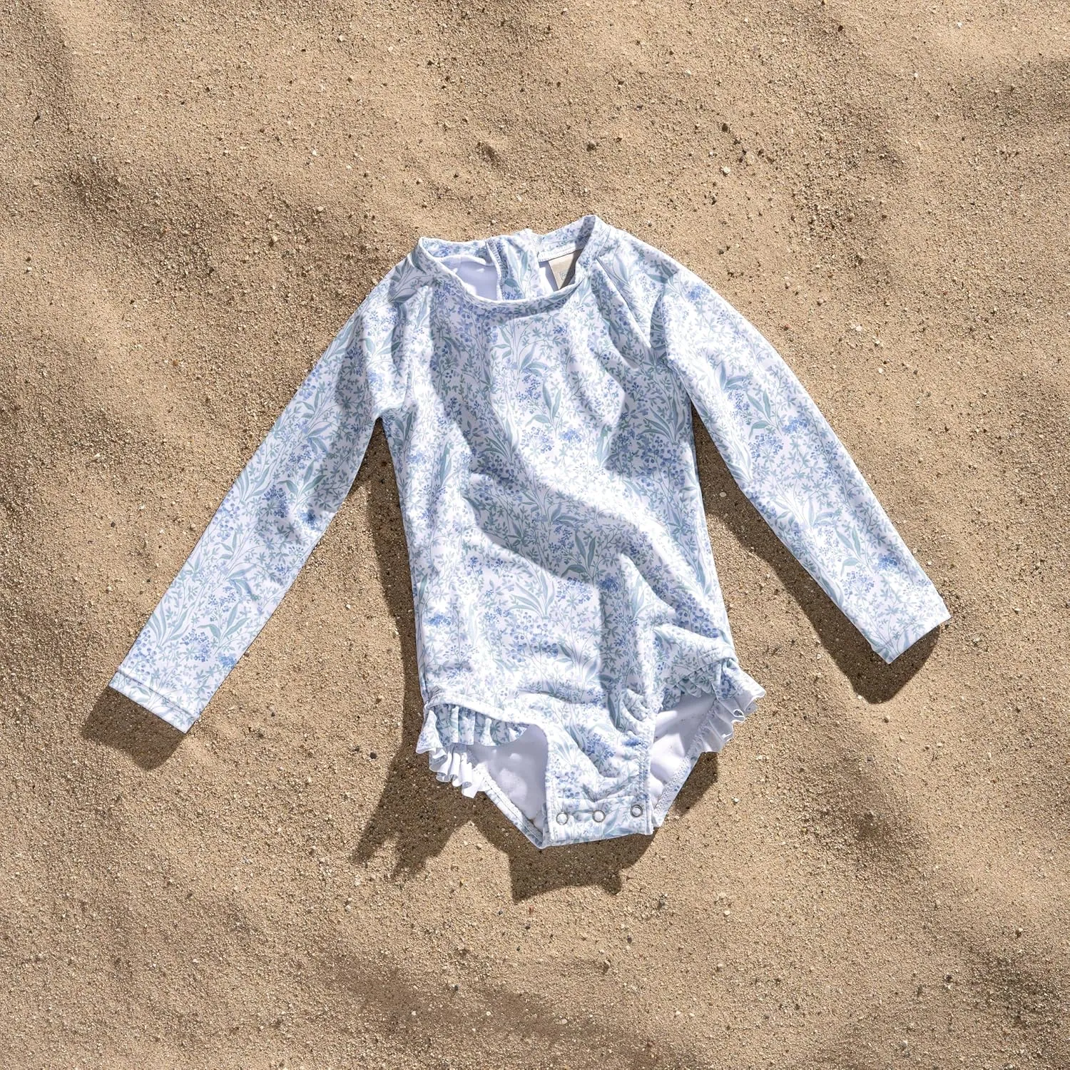Coast & Crest Baby and Toddler Girl Long Sleeve Rash Guard One Piece Swimsuit