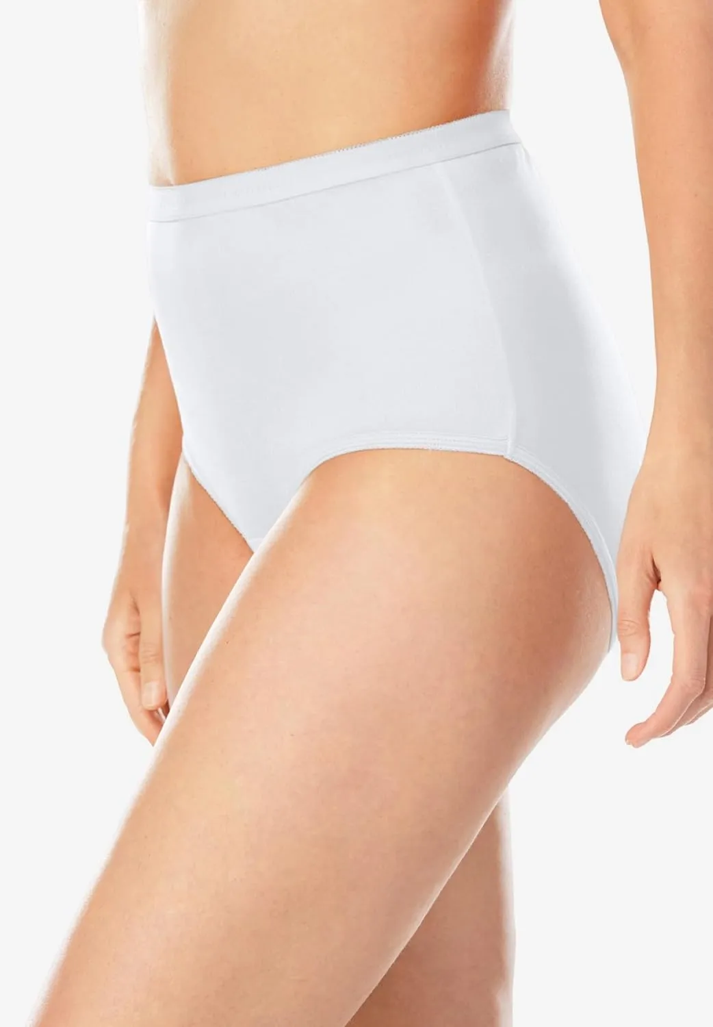 Comfort Choice Plus Size Full Coverage Nylon Brief 5-Pack
