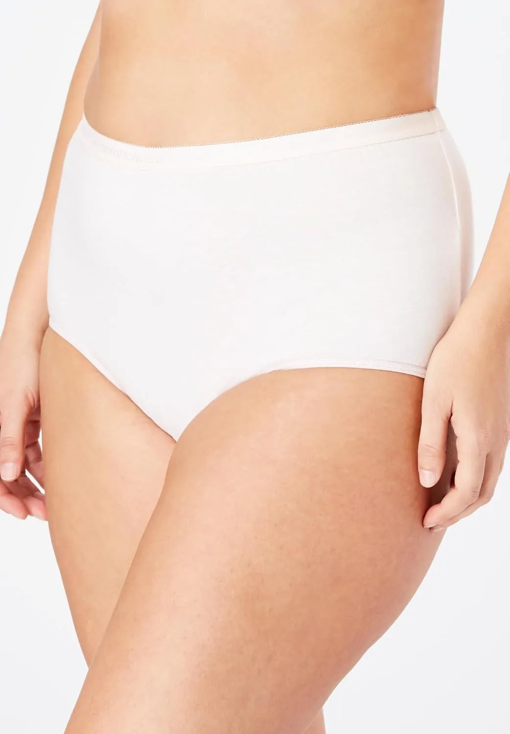 Comfort Choice Plus Size Full Coverage Nylon Brief 5-Pack