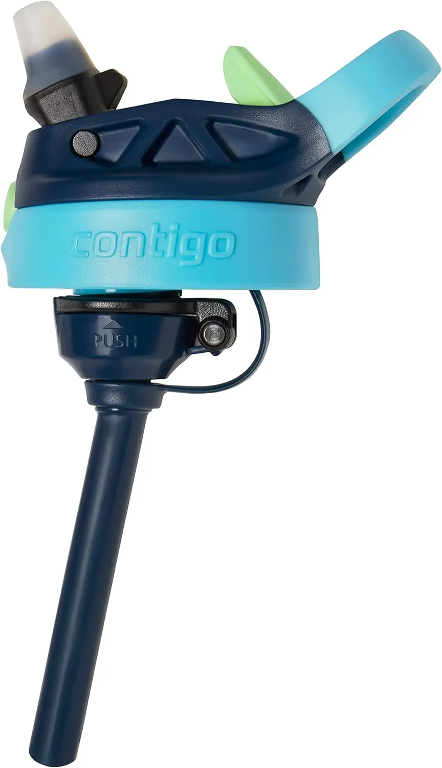 Contigo Kids Water Bottle with Redesigned AUTOSPOUT Straw, 14oz., 2 Pack, Blueberry and Blue Raspberry & Blueberry and Blue Raspberry with Cosmos