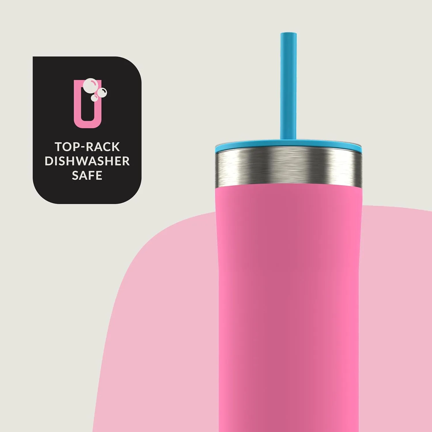 Contigo Streeterville Stainless Steel Tumbler with Straw, 24oz, Azalea
