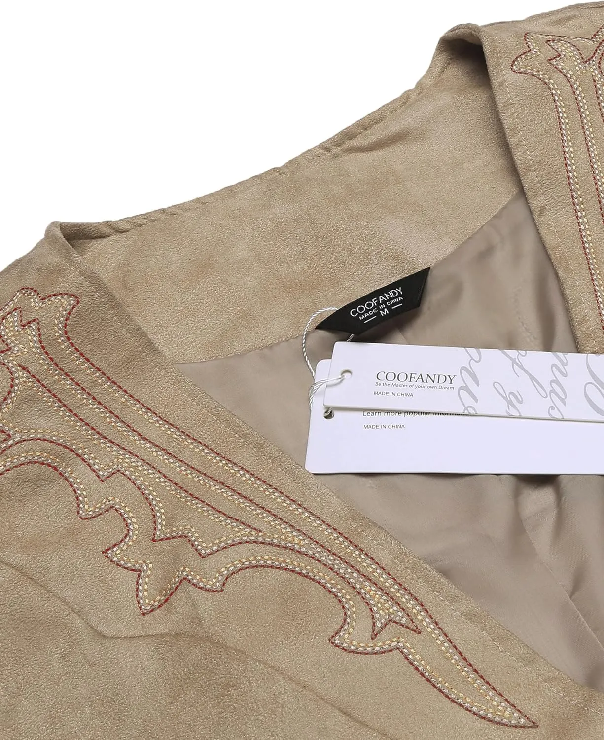 COOFANDY Men's Suede Leather Vest Cowboy Western Waistcoat Casual Slim Fit Suit Vest