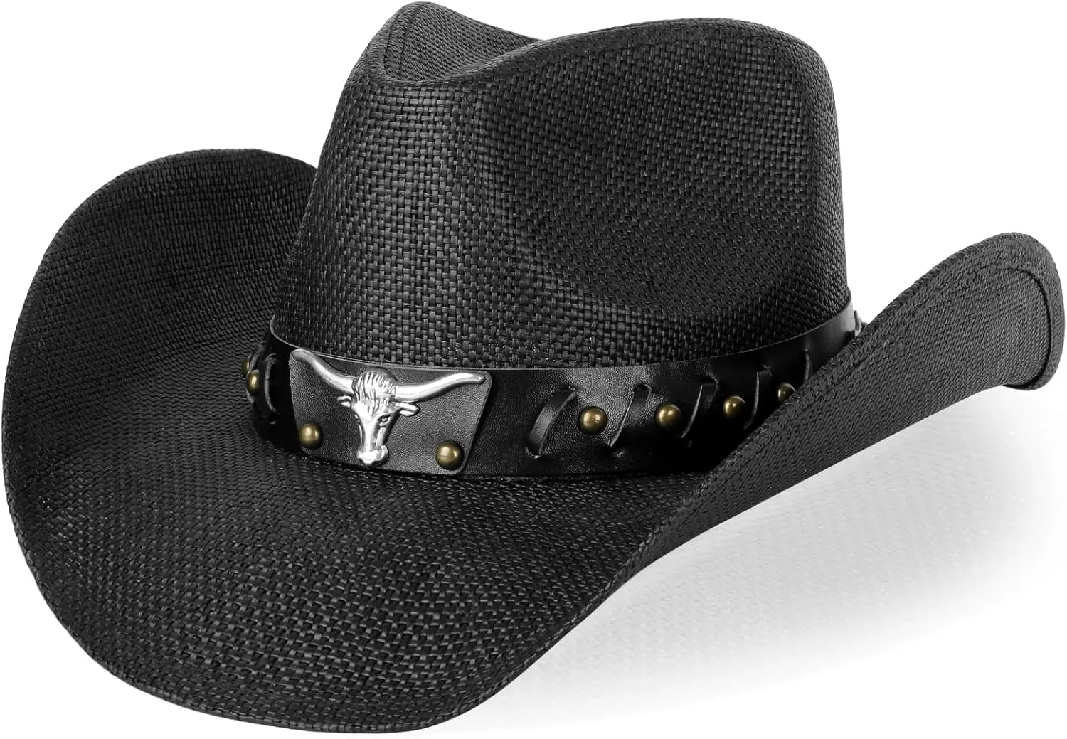 Cowboy Hat,Cowgirl Hat,Western Cowboy Hats for Women/Mens/Straw Wide with Shapeable Brim Cowboy Hat for Womens
