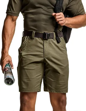 CQR Men's Flex Casual Cargo Shorts, Lightweight Water Resistant Golf Shorts, Stretch Tactical Work Shorts with Multi-Pocket