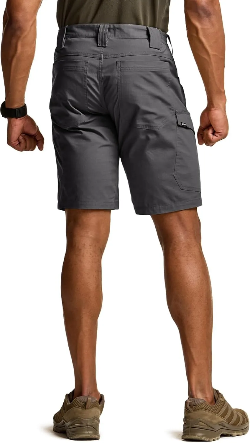 CQR Men's Flex Casual Cargo Shorts, Lightweight Water Resistant Golf Shorts, Stretch Tactical Work Shorts with Multi-Pocket