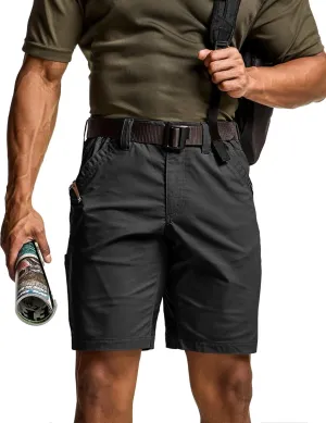 CQR Men's Flex Casual Cargo Shorts, Lightweight Water Resistant Golf Shorts, Stretch Tactical Work Shorts with Multi-Pocket