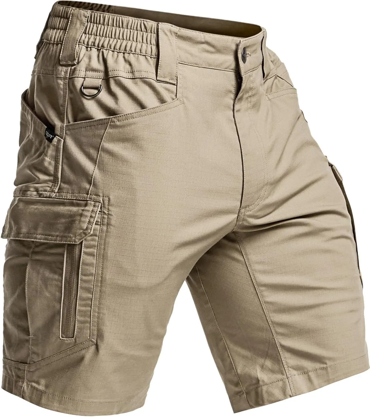 CQR Men's Flex Casual Cargo Shorts, Lightweight Water Resistant Golf Shorts, Stretch Tactical Work Shorts with Multi-Pocket
